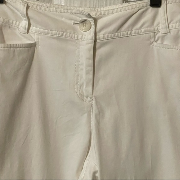 J Jill Woman's Strech Cotton Blend Pants Straight Leg Lightweight White Size 8 - Picture 9 of 12